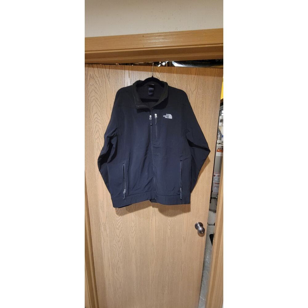The North Face Apex Softshell Jacket Mens XL Black Full Zip Windbreaker